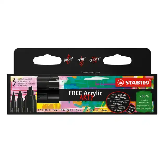 ACRYLMARKER STABILO FREE ACRYLIC MIXED