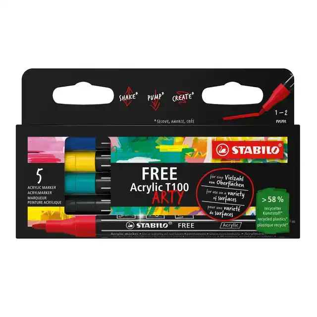 ACRYLMARKER STABILO FREE ACRYLIC T100