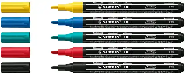 ACRYLMARKER STABILO FREE ACRYLIC T100