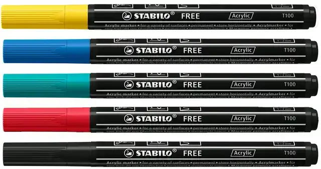 ACRYLMARKER STABILO FREE ACRYLIC T100