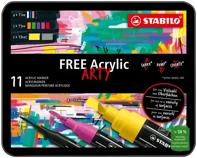 ACRYLMARKER STABILO FREE ACRYLIC