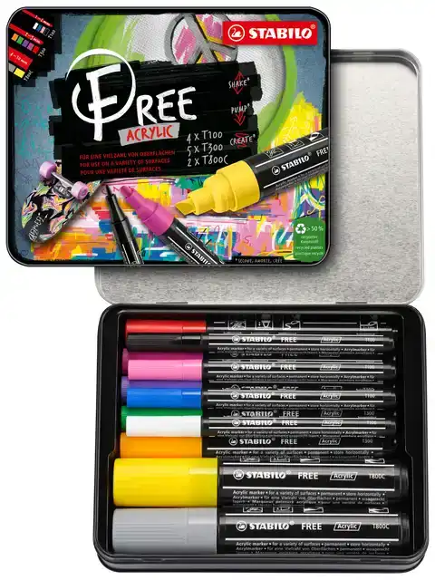 ACRYLMARKER STABILO FREE ACRYLIC