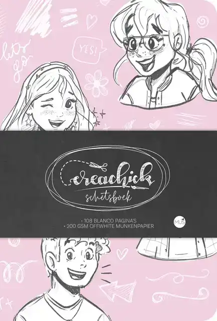 SCHETSBOEK CREACHICK PINK