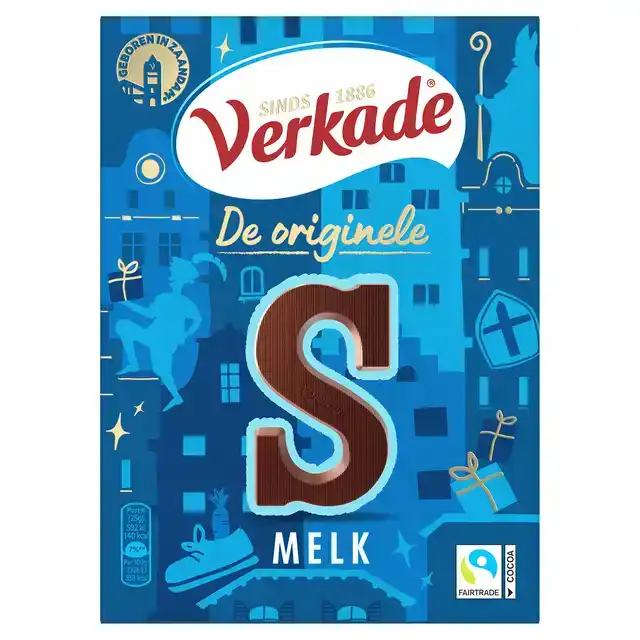 CHOCOLADELETTER VERKADE MELK S 135 GRAM
