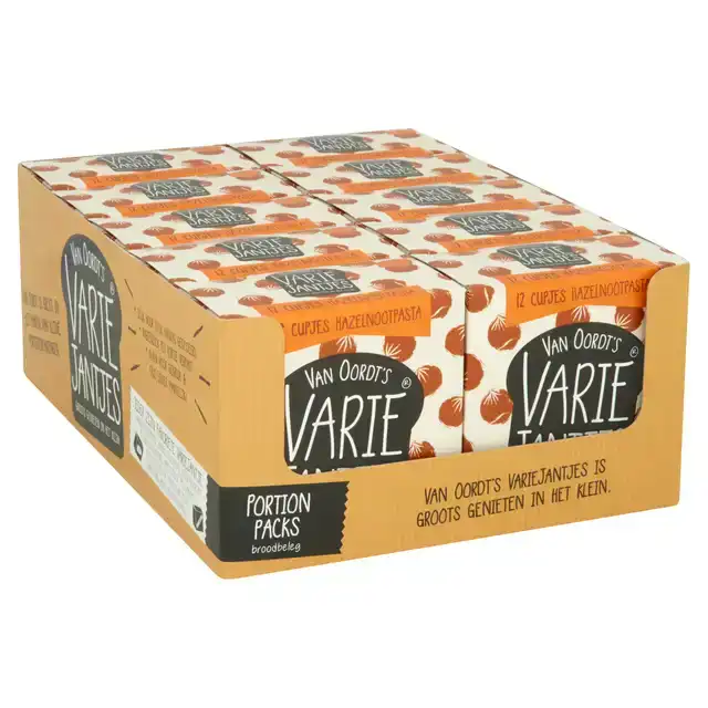 HAZELNOOTPASTA VARIEJANTJES 12X15 GRAM