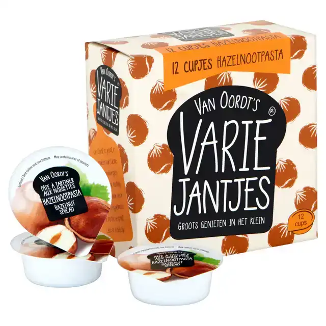 HAZELNOOTPASTA VARIEJANTJES 12X15 GRAM