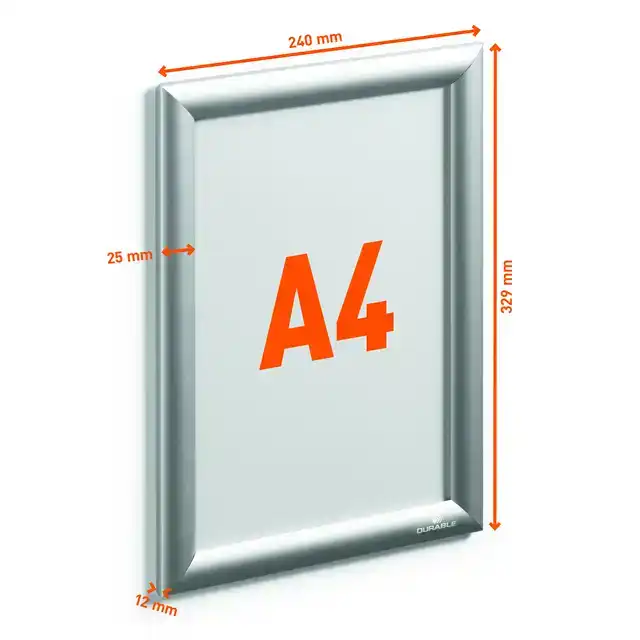 KLIKLIJST DURABLE A4 ALUMINIUM