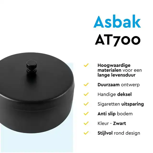 ASBAK BRASQ TAFELMODEL 1 LITER MET