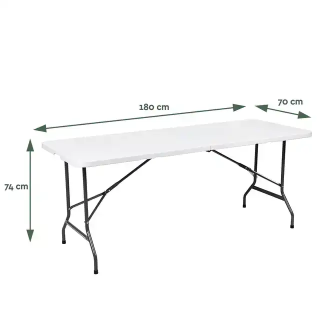 VOUWTAFEL BRASQ 180X70X74CM FT180 WIT