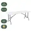 VOUWTAFEL BRASQ 180X70X74CM FT180 WIT