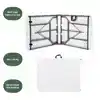 VOUWTAFEL BRASQ 180X70X74CM FT180 WIT