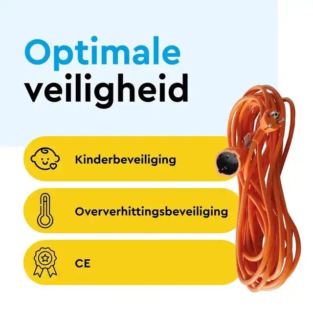 VERLENGKABEL BRASQ 30M ORANJE