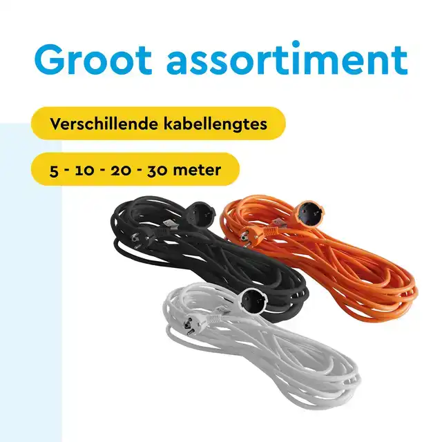 VERLENGKABEL BRASQ 30M ORANJE