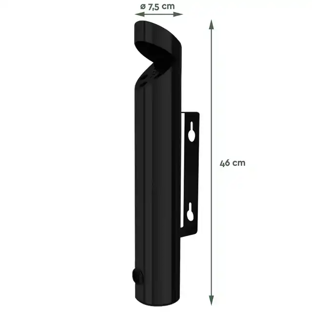 ASBAK WAND BRASQ AT200 RVS ZWART