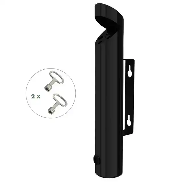 ASBAK WAND BRASQ AT200 RVS ZWART