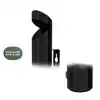 ASBAK WAND BRASQ AT200 RVS ZWART