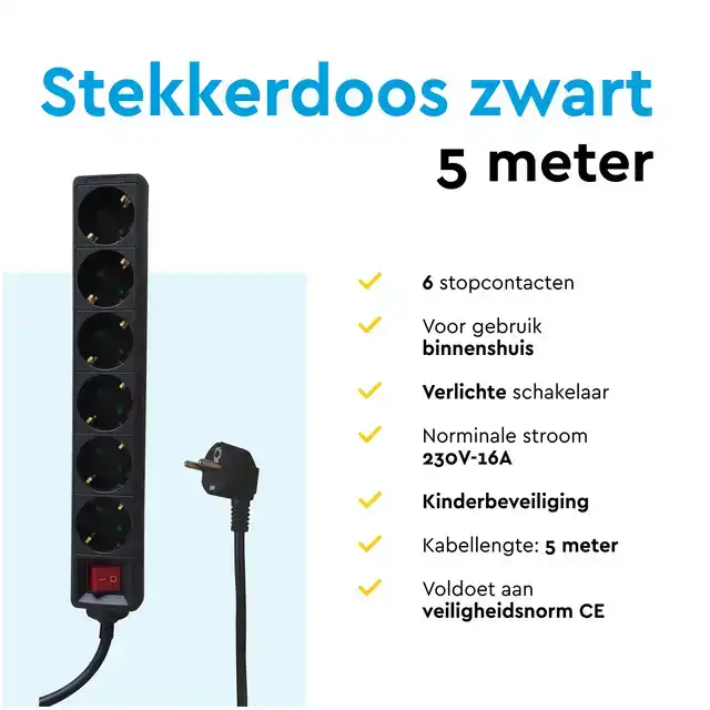 STEKKERDOOS BRASQ 6 VOUDIG 5 METER