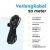 VERLENGKABEL BRASQ 20M ZWART