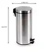 AFVALBAK BRASQ PEDAALEMMER 30 LITER RVS