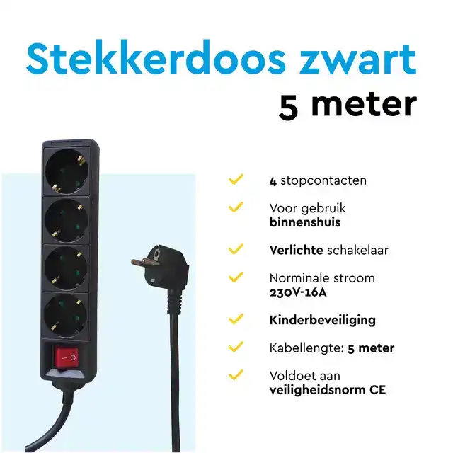 STEKKERDOOS BRASQ 4 VOUDIG 5 METER