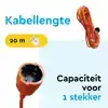 VERLENGKABEL BRASQ 20M ORANJE