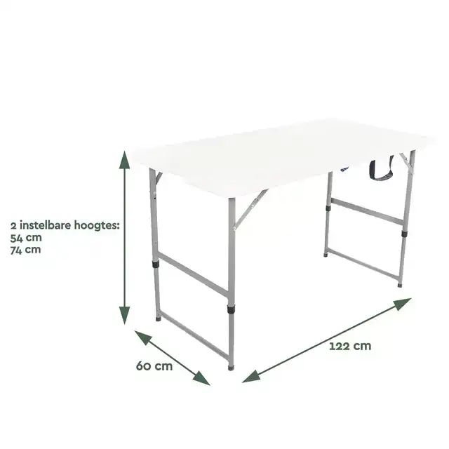 VOUWTAFEL BRASQ 120X60X74CM FC120 WIT