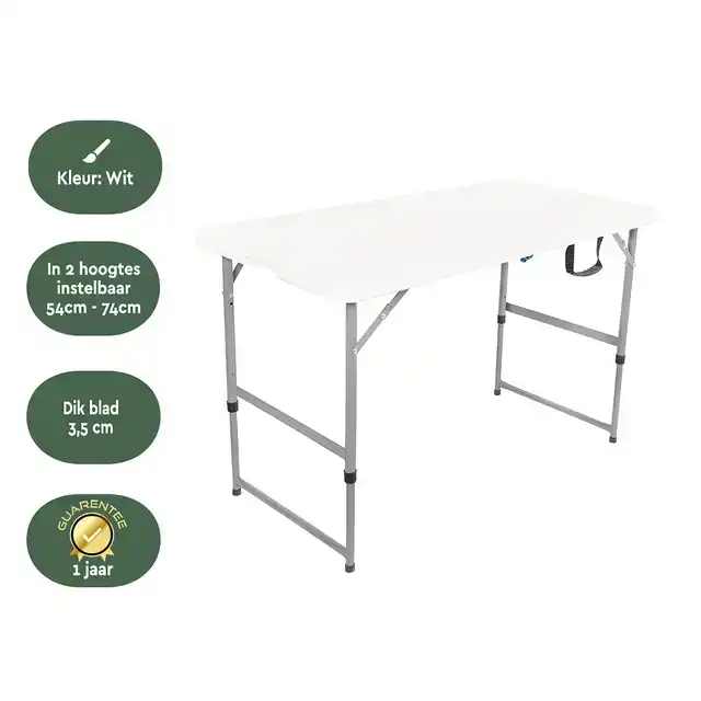 VOUWTAFEL BRASQ 120X60X74CM FC120 WIT