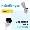 VERLENGKABEL BRASQ 30M WIT