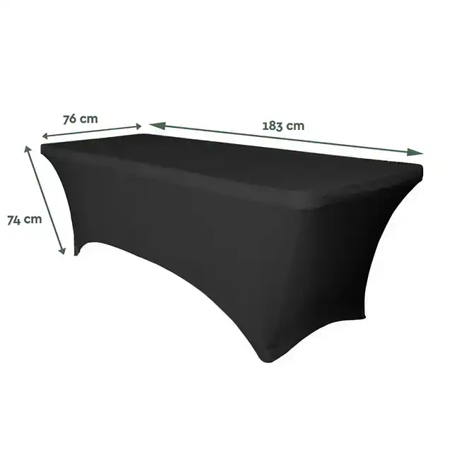 TAFELROK BRASQ 183X76X74CM ZWART