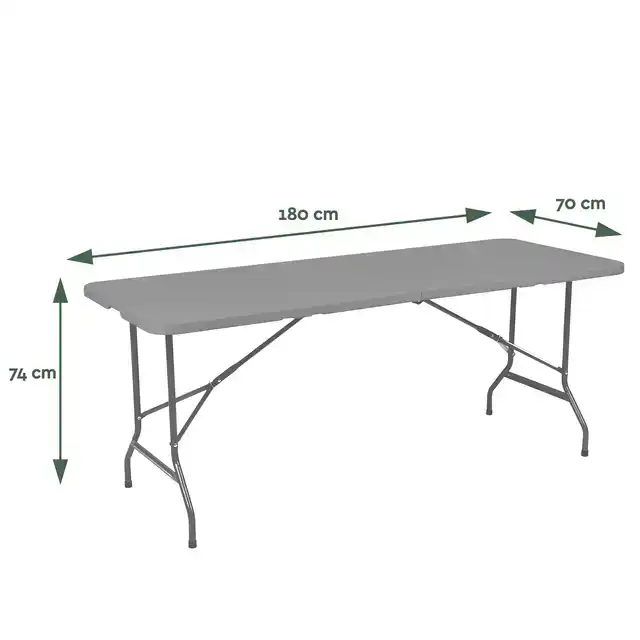 VOUWTAFEL BRASQ 180X70X74CM FT180 GRIJS