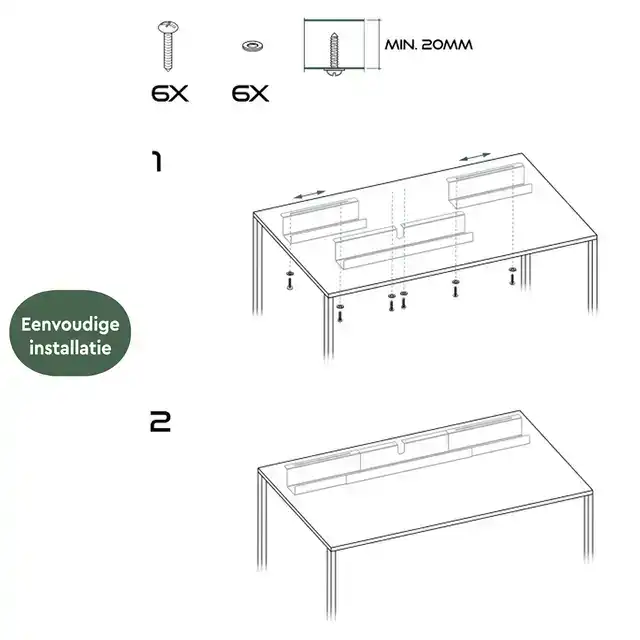 KABELGOOT BRASQ VERSTELBAAR 75-150CM
