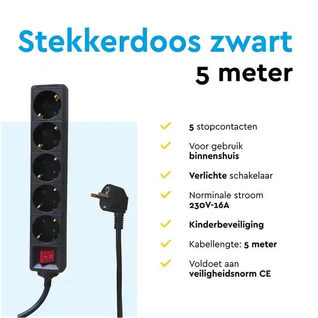 STEKKERDOOS BRASQ 5 VOUDIG 5 METER
