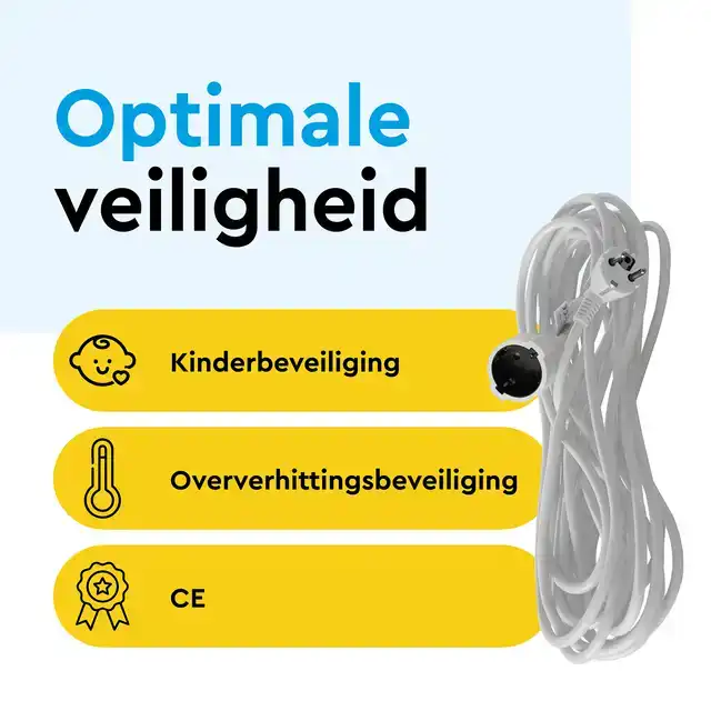 VERLENGKABEL BRASQ 20M WIT