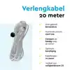 VERLENGKABEL BRASQ 20M WIT