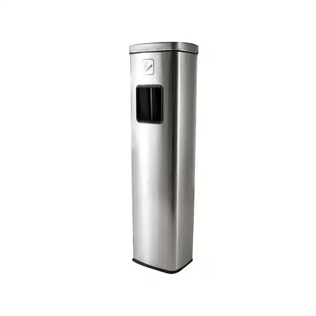 AFVALBAK MET ASBAK BRASQ 20 LITER AT400