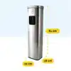 AFVALBAK MET ASBAK BRASQ 20 LITER AT400