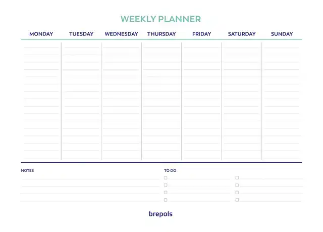 PLANNER BREPOLS WEEKLY PLANNER A4 7D/1P