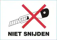 WAARSCHUWINGSETIKET NIET SNIJDEN 500
