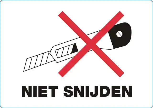 WAARSCHUWINGSETIKET NIET SNIJDEN 500