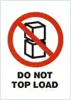 WAARSCHUWINGSETIKET DO NOT TOP LOAD 500