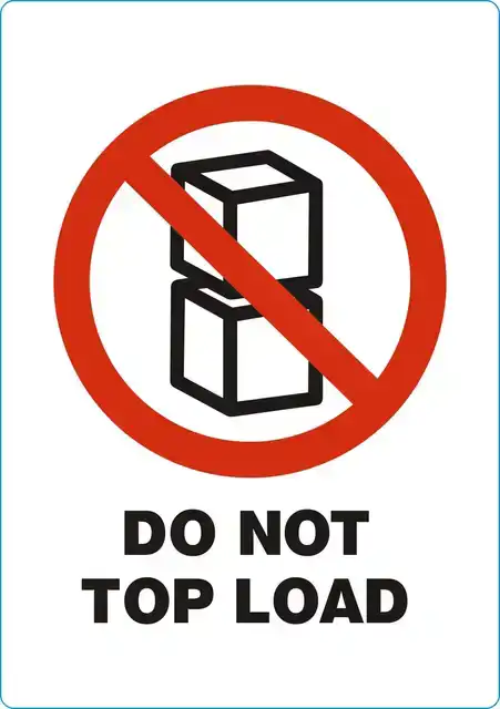 WAARSCHUWINGSETIKET DO NOT TOP LOAD 500