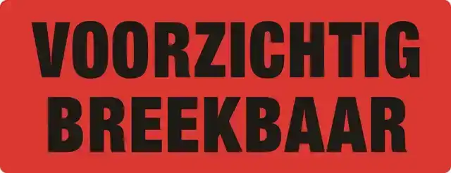WAARSCHUWINGSETIKET VOORZICHTIG
