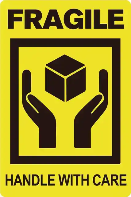 WAARSCHUWINGSETIKET FRAGILE/HANDLE WITH