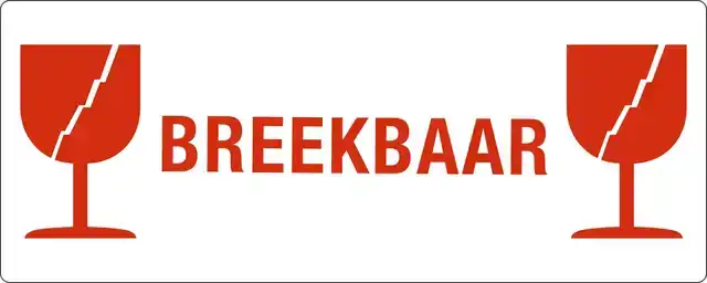 WAARSCHUWINGSETIKET BREEKBAAR/GLAS 500