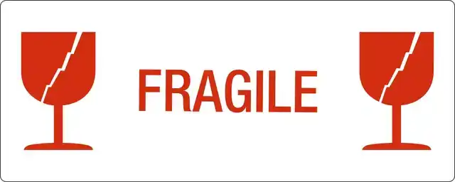 WAARSCHUWINGSETIKET FRAGILE 500 STUKS