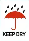 WAARSCHUWINGSETIKET KEEP DRY 500 STUKS
