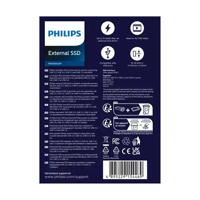 PHILIPS EXTERNAL SSD 250 GB ULTRA SPEED