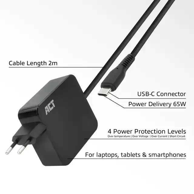 USB-C LAPTOPLADER 65W MET POWER