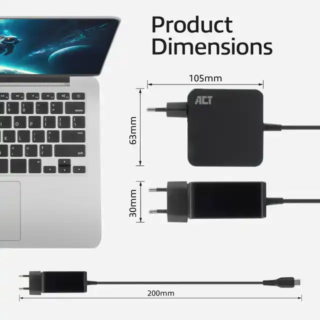 USB-C LAPTOPLADER 65W MET POWER