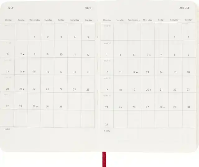 AGENDA 2026 MSK PLAN WEEK 7D/1P POCKET